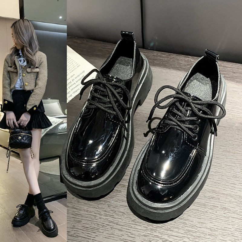 Scarpe stringate con plateau da donna per primavera autunno_voghion.com
