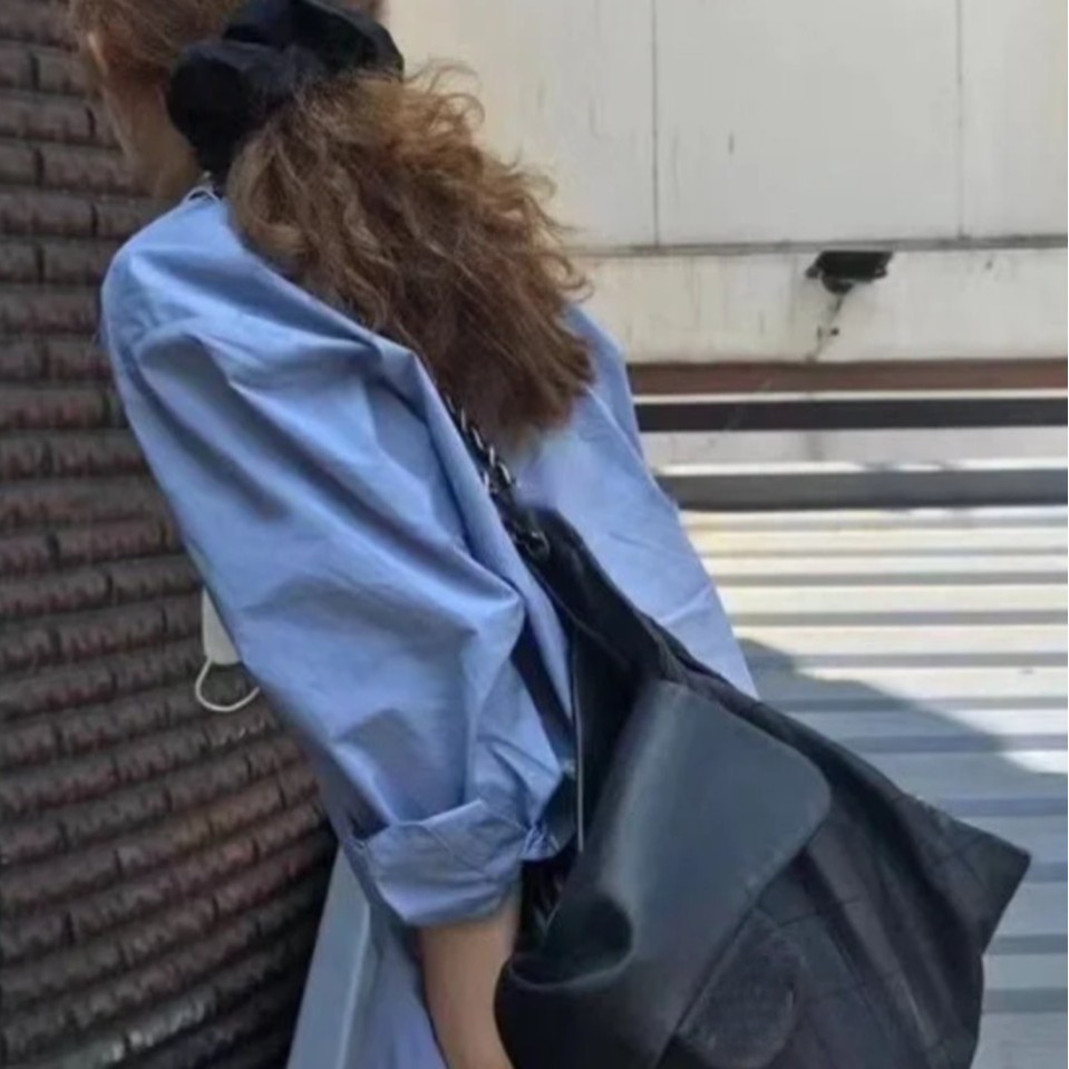 广州香家嬉皮包油蜡皮菱格链条托特包上班族电脑包百搭单肩流浪包