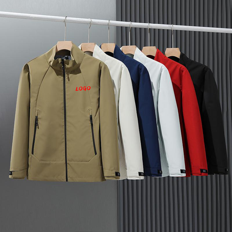 Windproof and Waterproof Stand-Up Collar Jacket Men's Jacket Spring and Autum Thin Outdoor Travel Mountaineering Clothing Custom Logo
