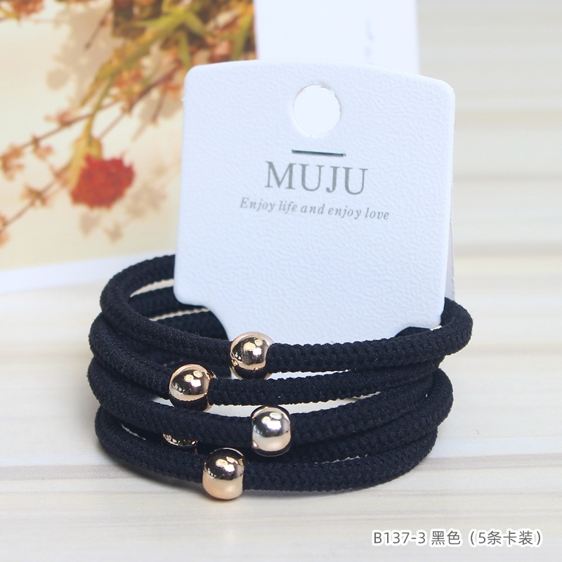 [Carga de tarjeta] sensación de alto nivel coreano de cabello de código de barras de moda de alta elasticidad de cabello anillo de cabello correa de cola de caballo