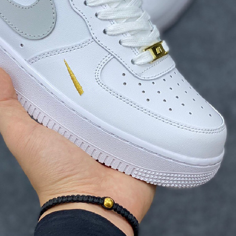 Factory direct air force one white shoes AF1 pure white low side couple wheat color bone white ice blue sports shoes