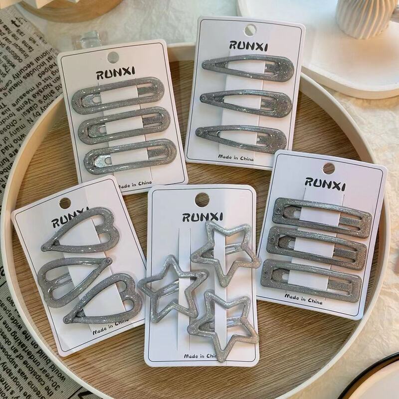 New silver shiny onion insyk2 star hair clip love bb clip female Joker cross-border best selling manufacturers wholesale New silver shiny onion insyk2 star hair clip love bb clip female Joker cross-border best selling manufacturers wholesale
