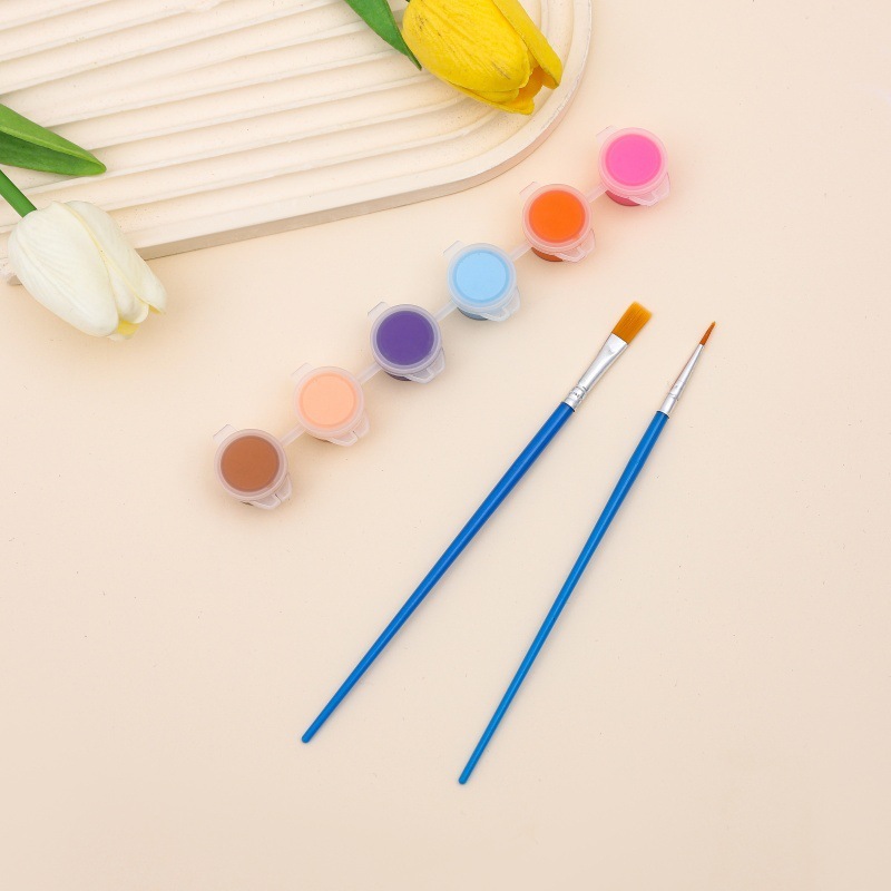 メーカーは子供用アクリルペイント12色6結合学生アート絵画着色石膏人形ペイントストリップを供給しています|undefined