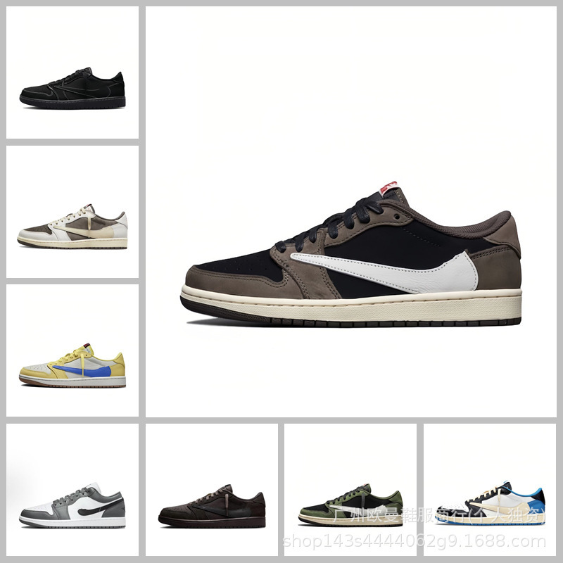 European Station Putian Pure Original Aj1 Barb Lightning Canary Men's and Women's Shoes Cross-Border Direct Supply Sports Shoes Men's Shoes