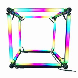 3D luminous full-color round tube LED rainbow tube 360-degree pixel tube MADRIX online control 1 m double-sided 3D tube