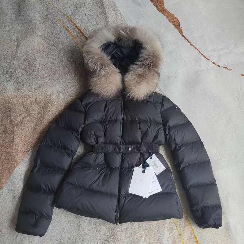 蒙家羽绒服女短款狐狸毛领冬季韩版简约风时尚白鸭绒休闲保暖外套|undefined