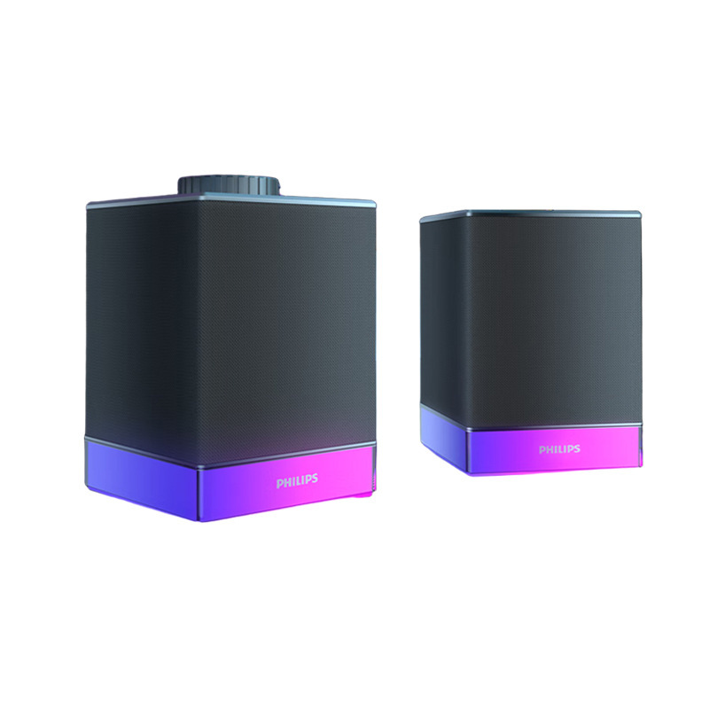 フィリップス Bluetooth スピーカー SPA4209 カラフルな RGB 雰囲気ステレオ デスクトップ スピーカー|undefined