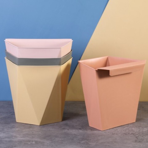 Household Plastic Trash Can Living Room Kitchen Bathroom Large Capacity Lidless Large Diameter Thickeneded Ring Garbage Basket