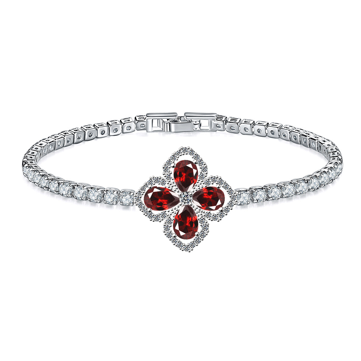 Simple Style Geometric Copper Metal Artificial Gemstones Bracelets 1 Piece