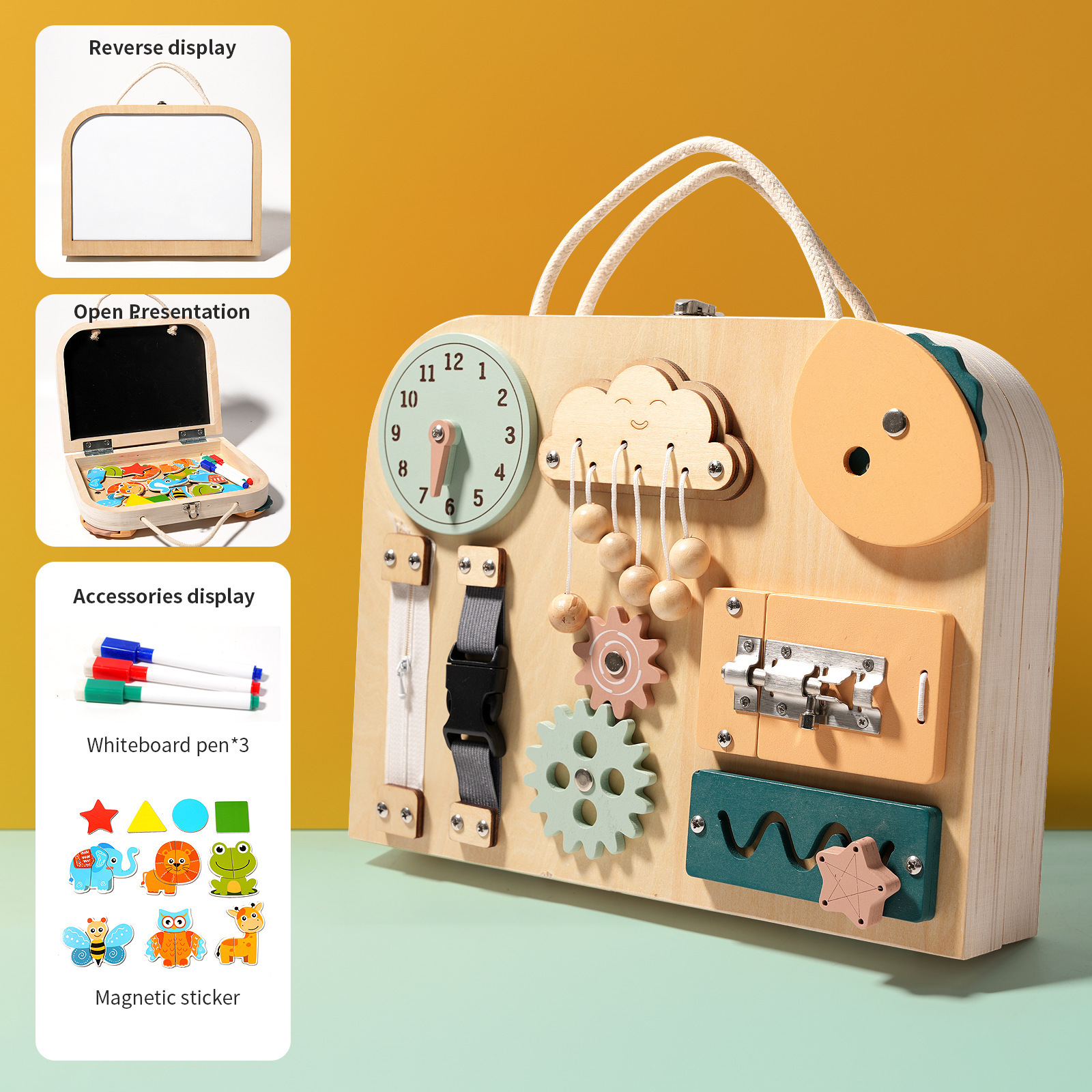 Terminado ocupado tablero DIY accesorios log color busyboard Montessori educación temprana juguetes regalo del bebé