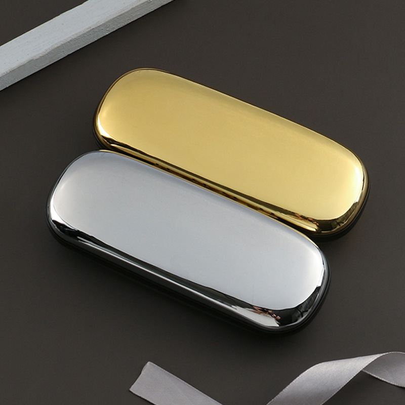 e88 Original Electroplated Tinplate Glasses Case Portable Anti-pressure Lightweight Small Proximity Mirror Baking Paint Storage Zygote