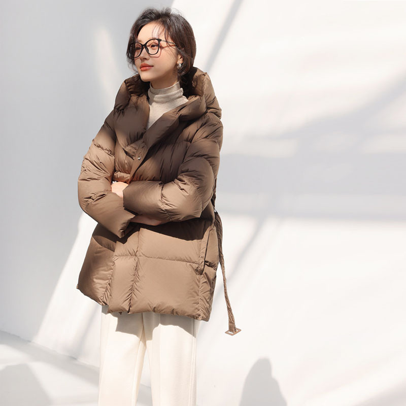 New Style, Huge, Soft and Warm! Casual and Urban! Hooded Mid-Length down Jacket Winter New Style, Huge, Soft and Warm! Casual and Urban! Hooded Mid-Length down Jacket Winter