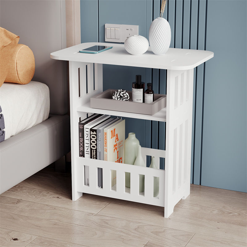 Storage and Organization Dormitory Small Apartment Bedside Cabinet Sofa Side Table Mini Small Coffee Table Home Bedroom Bedside Table Simple