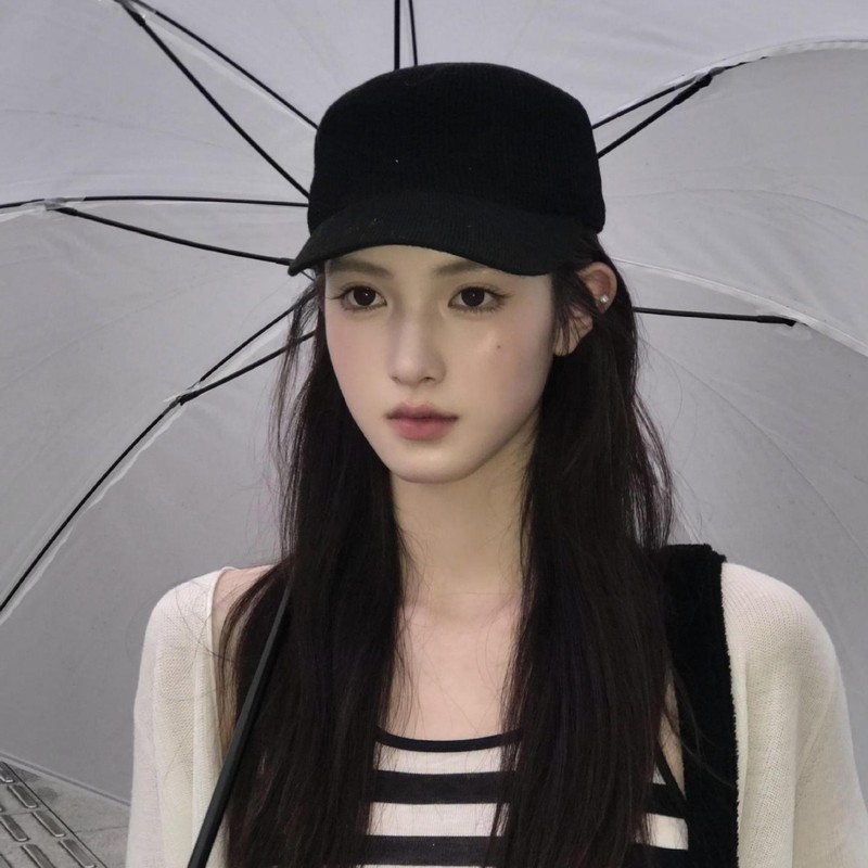 日本の新しい春夏の美白ミニマリストクリアフェイス小さなレトロな乗馬帽子レディースファッション多用途ひさしキャップイン|undefined