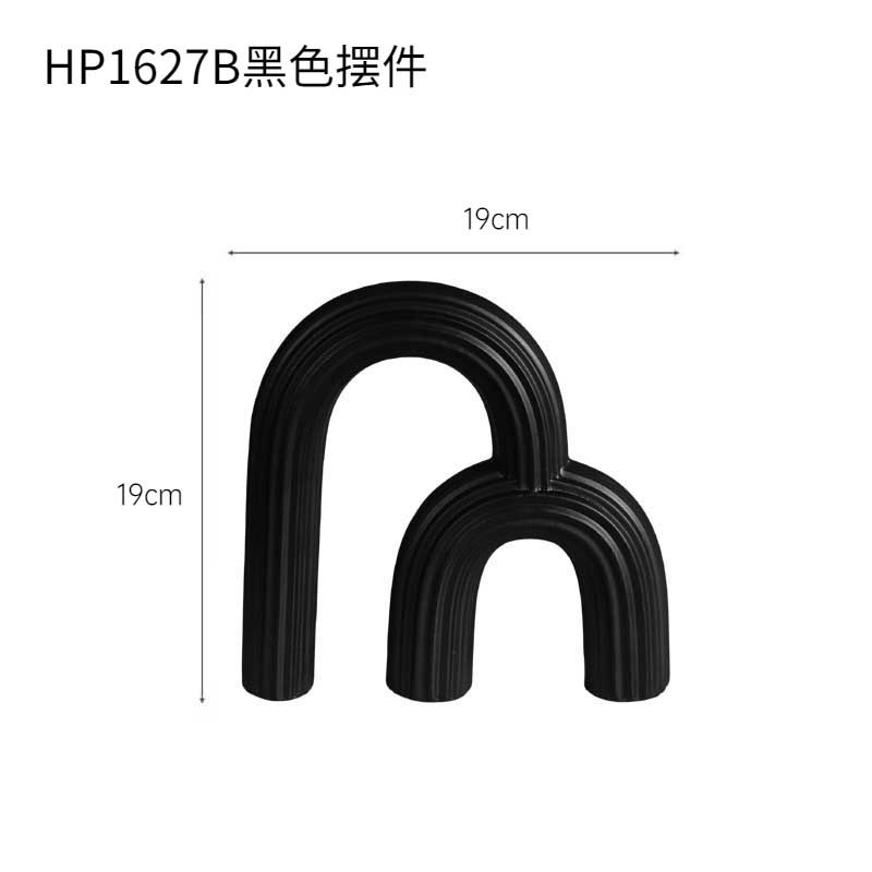 Decoración de jarrón de cerámica blanca y negra, decoración de flores secas de moda creativa moderna, mesa de comedor, decoración del hogar de la sala de estar