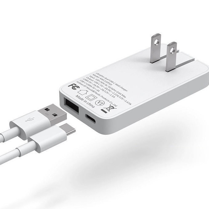 PD65W Charger Dual USB Port Charging GaN Charger Ultra-thin Folding American Eu Plug Wall Charger