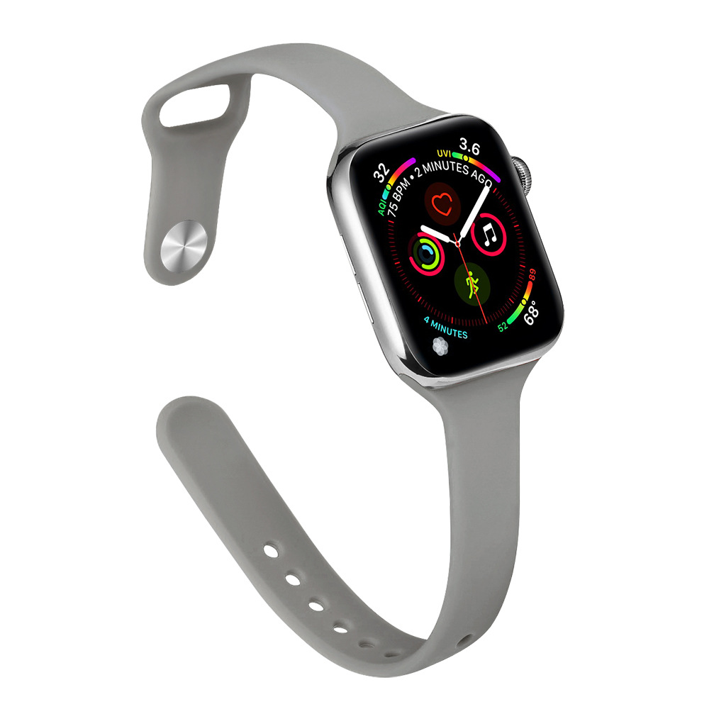 Aplicable Apple Watch correa Applewatch8SE7654 cintura pequeña correa de silicona delgada moda deportiva