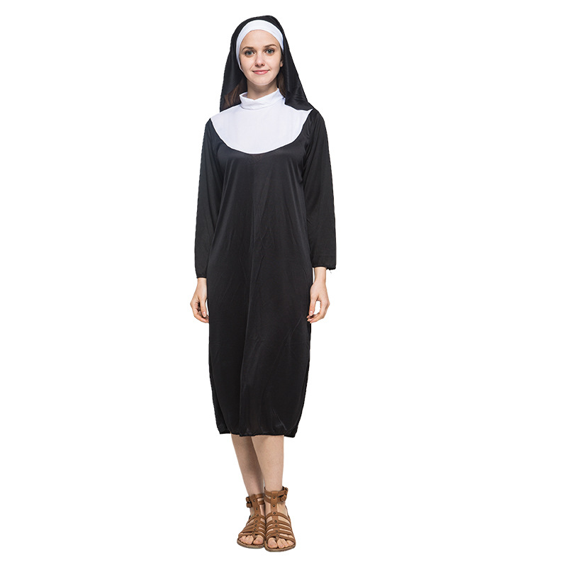 Christmas costumes for adults, female priest/priest/clergy robes, monk/monk outfits.