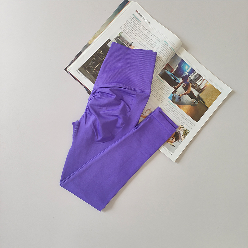 Pantalones de gimnasio sin costura europeos y estadounidenses, cintura alta, abdomen, caderas, pantalones de melocotón para correr, yoga, leggings apretadas