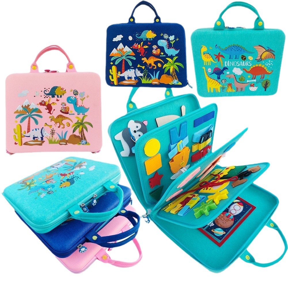 Tablero de actividades educativas tempranas para niños, ejercicio práctico de bricolaje para jardín de infantes, tablero de fieltro Montessori de aprendizaje temprano.