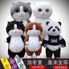 可穿戴充气大熊猫人偶服演出卡通人偶宣传活动表演服装发传单道具
