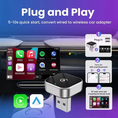 Carplay Wireless Interconnection Box: Simsiz CarPlay və Android Auto
