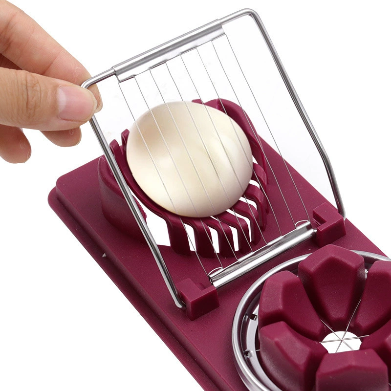 Two -in -one egg slicer Household egg cutter multifunctional pine egg cutter egg cut egg cut egg artifact division