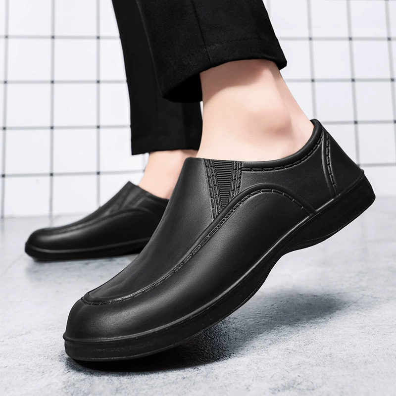 Внешняя торговля Мужская обувь больших размеров, одноразовая обувь из EVA для защиты труда, Рабочая обувь с мягкой подошвой, мужская повседневная черная Водная обувь