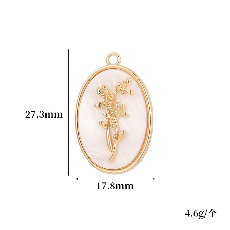 14K Gold Plated Plating 1 Piece Copper Shell Flower Elegant