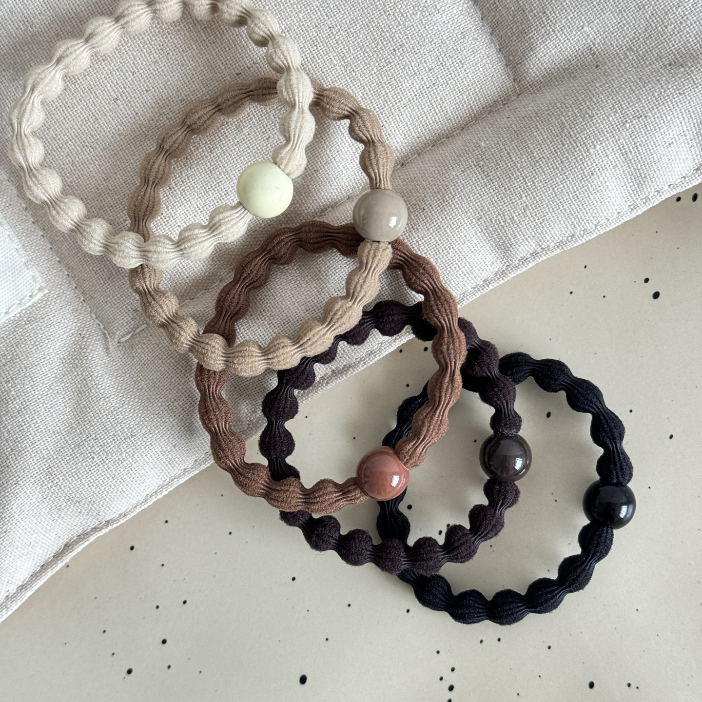 New Beanie Hair Band, Sports Headband, Bead High Ponytail Hair Band, High Elasticity and Durable Rubber Band, Women's Scalp Cover