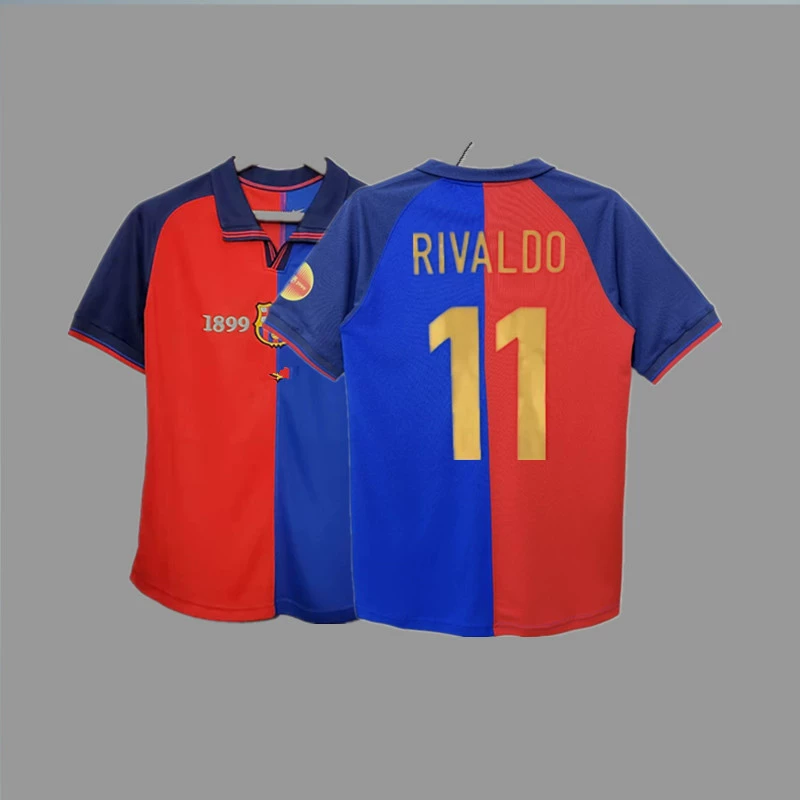 Ретро спортивный костюм из джерси футбольный Barcelona Messi Ronaldinhoopjorjavi Iniestannemar джерси