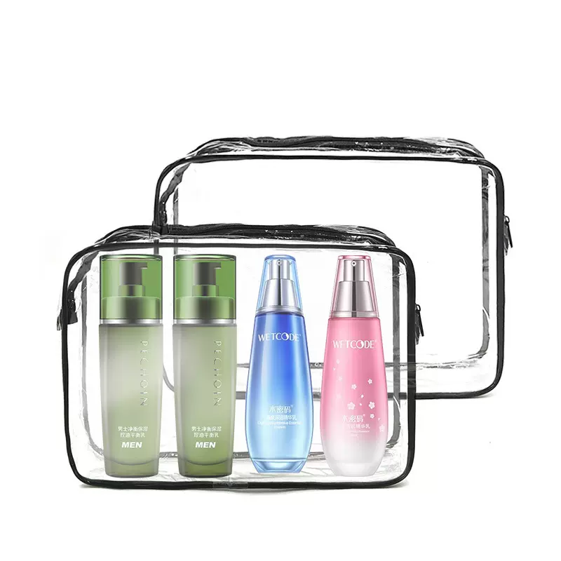 pvc化妆品收纳包透明便携式户外旅行洗漱防水包大中小化妆包女