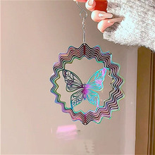 曼陀罗风铃大梦归离同款蝴蝶挂饰3d立体旋转中国风入户门阳台铃铛