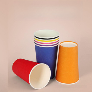500ml large paper cup color diy handmade kindergarten early education ring area to build thick solid color cup singing and dancing