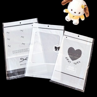 Factory in stock OPP card head self-adhesive bag thickened crown clouds English love bow scarf packaging bag