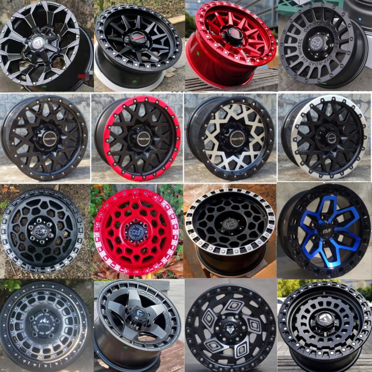 Off-road Wheel Hub 16inch 17inch Negative Modified Pajero bj40 Great Wall Cannon H9 Tundra H5 Prado Wrangler