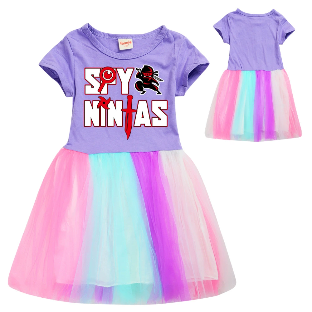 cheap pajama sets	 Girls Summer Casual Dress Cartoon Animal Print SPY NINJAS Baby Girls Clothes Knee-Length Princess Dress for Kid nightgowns and robes	