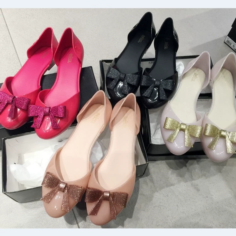 Melissa, женская обувь, одиночные туфли с блестящим бантом и ангелом, сандалии, летняя ароматная женская обувь