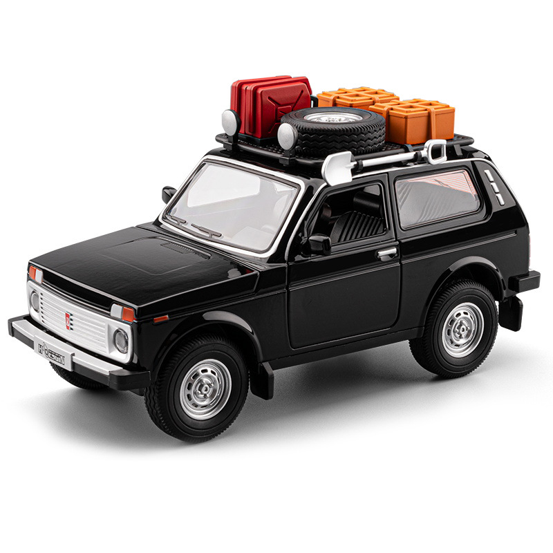 1: 24 Radaniva modelo de automóvil de aleación de campo retorno acústico y luz clásico modelo de automóvil retro decoración colección al por mayor