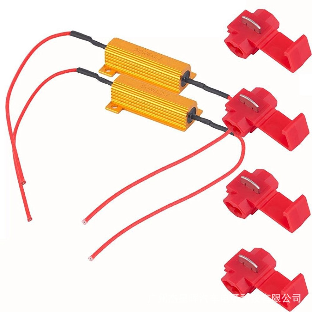 Car Led Resistor Decoder 50W 6Ω Led Brake Light Turn Signal Fault Prevention Anti-Flicker Function for Vehicle Use