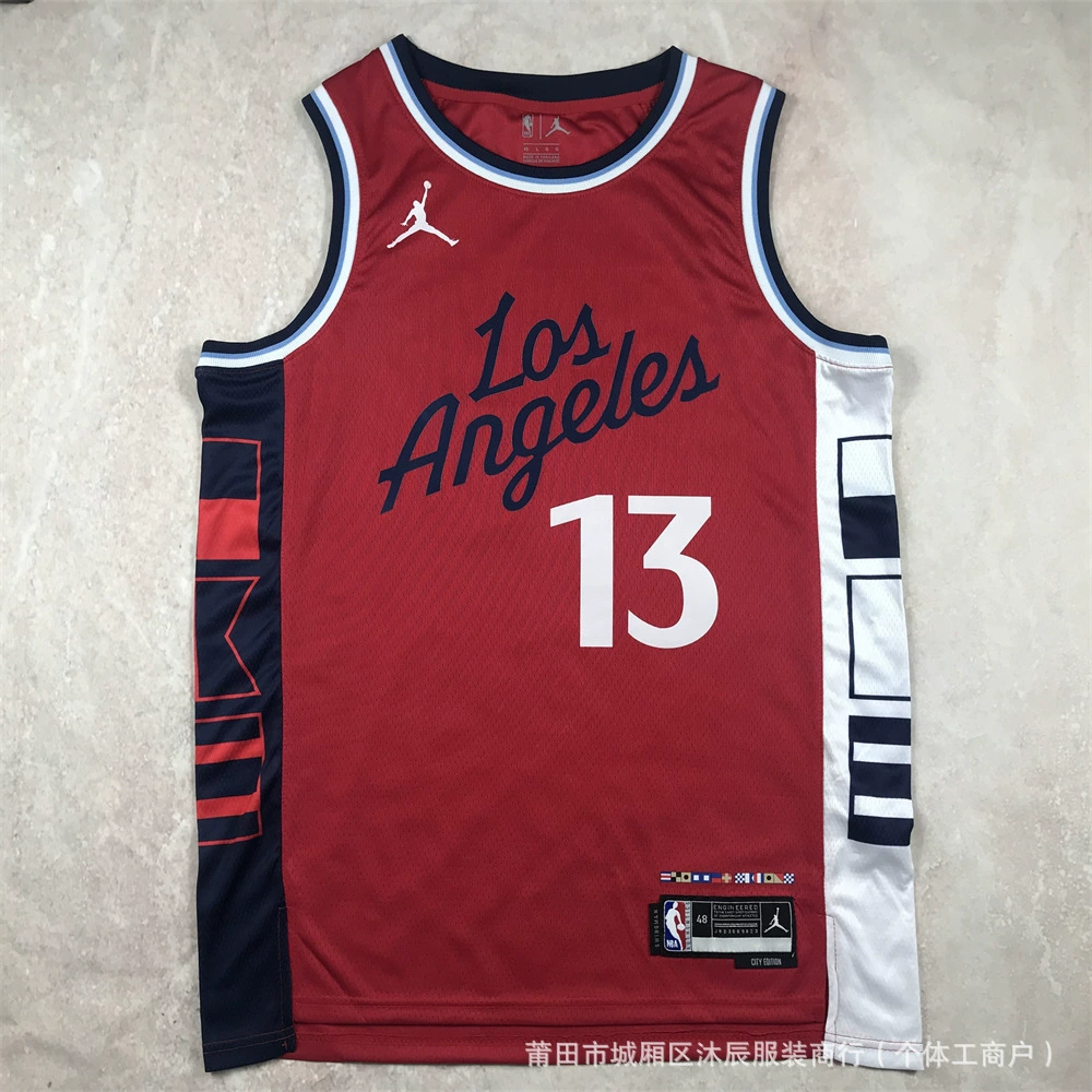 Горячее прессование американская баскетбольная форма Knicks Timberwolves Lakers Clippers Edwards Westbrook Russell спортивная майка