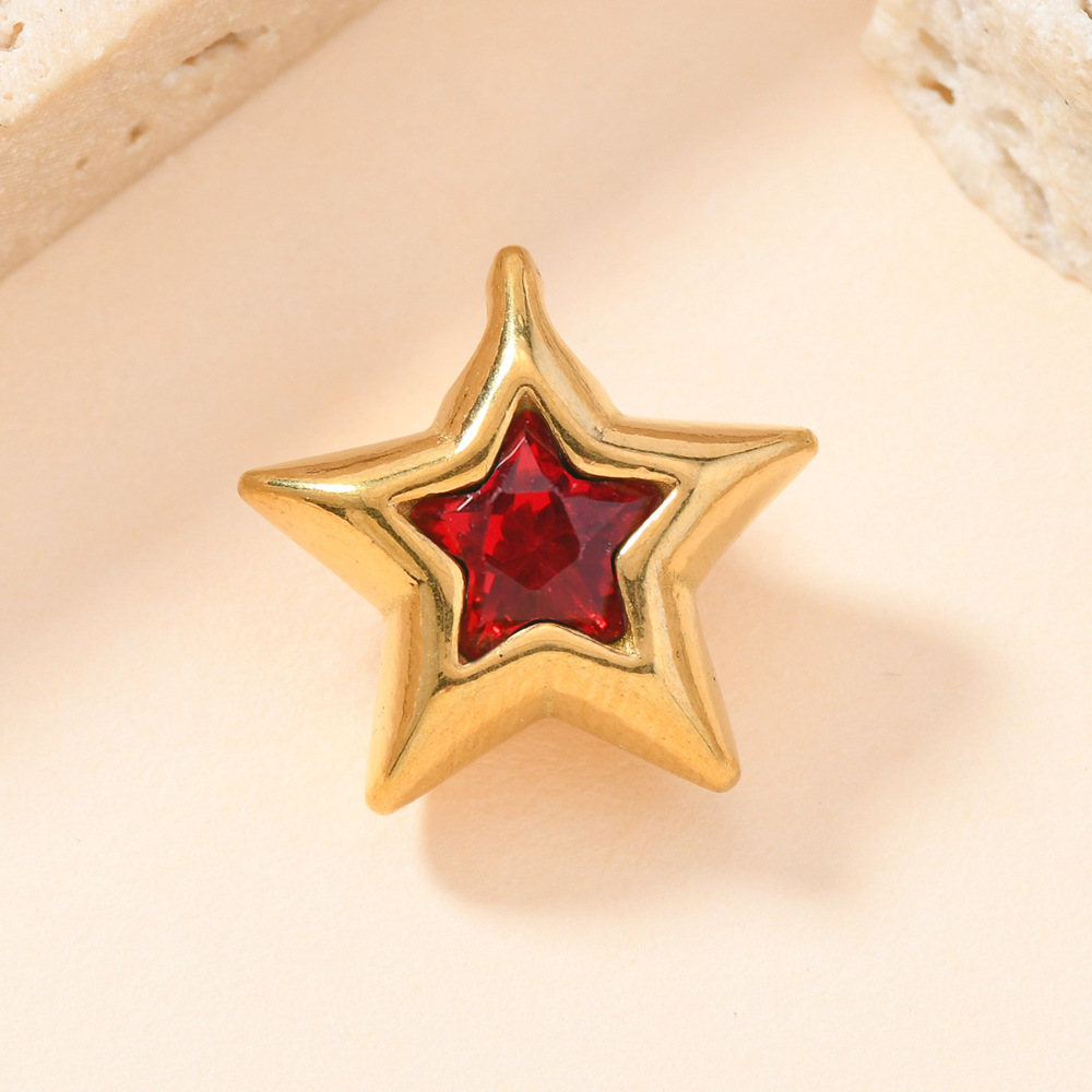 Un colgante europeo y americano explosión fundición de geometría estrella de zircon collar accesorios colgante diy fabricantes de joyas de acero inoxidable