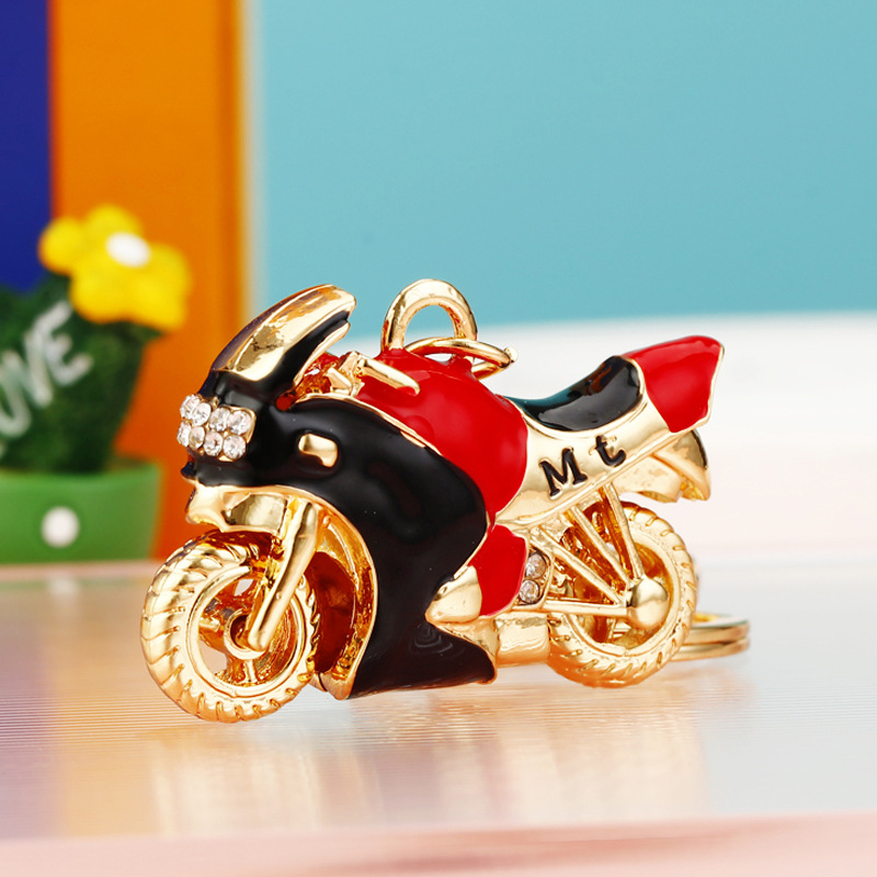 Zinc alloy Material 1 Piece Simple Style Motorcycle Car Zinc Alloy Diamond Unisex Lobster Trigger Clasp Closure Keychain