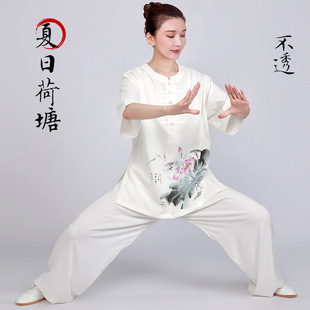 Tai Chi Suit Cotton Linen Linen New Style Tai Chi Practice Suit Tai Chi Suit Women Summer Thin Short-Sleeved Aliexpress