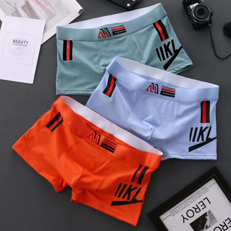 Trendy men's boxers wholesale summer cotton breathable four-corner underpants men's youth shorts underwear underpants manufacturers