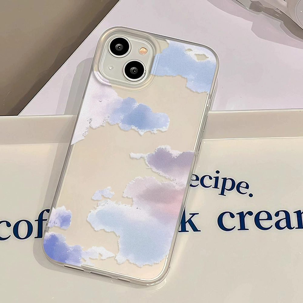 Apple, blue compatible phone case, cream iPhone 14, iphone, 15promax, 13