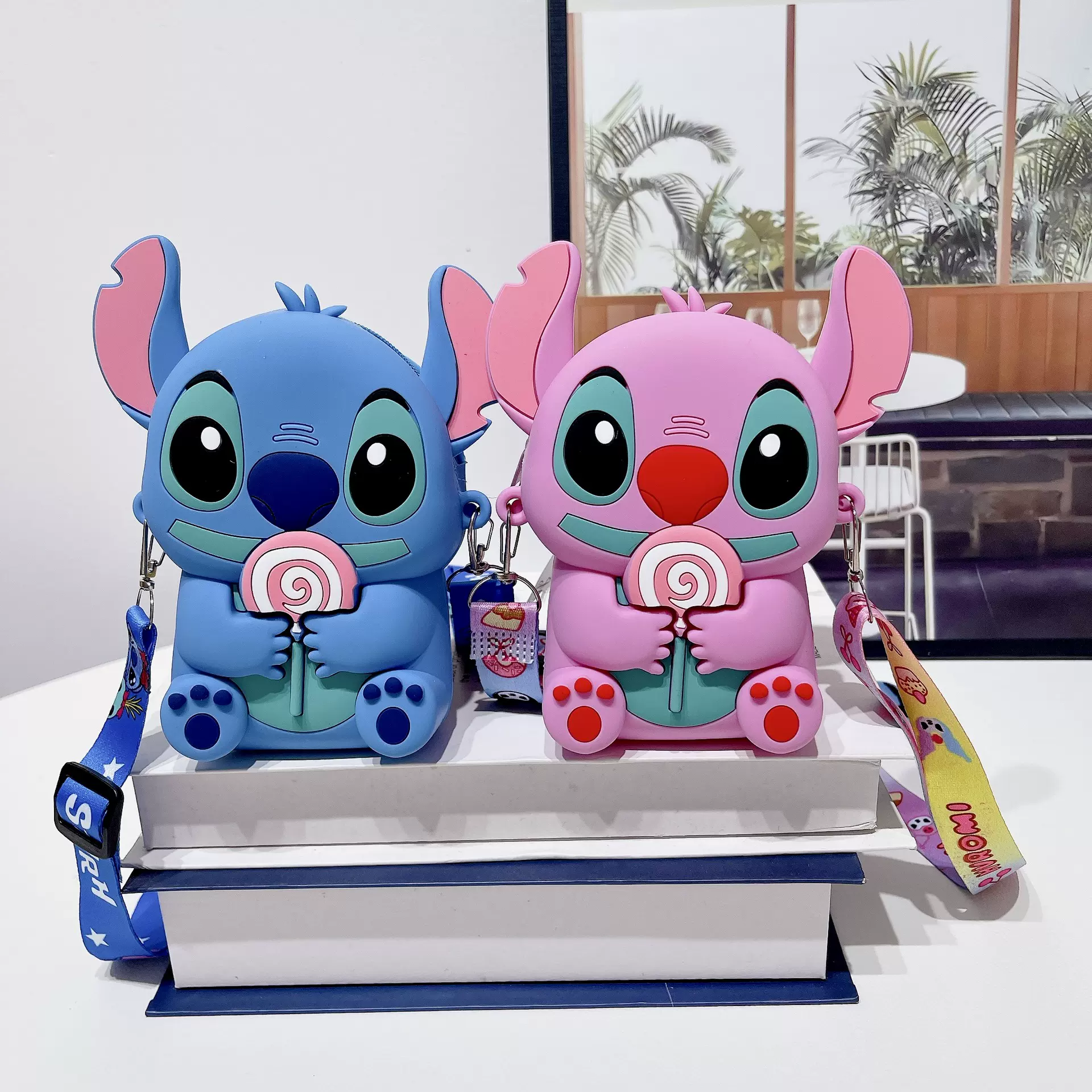 跨境史迪仔硅胶包儿童包包可爱钱包公仔小挎包钥匙零钱收纳包厂家