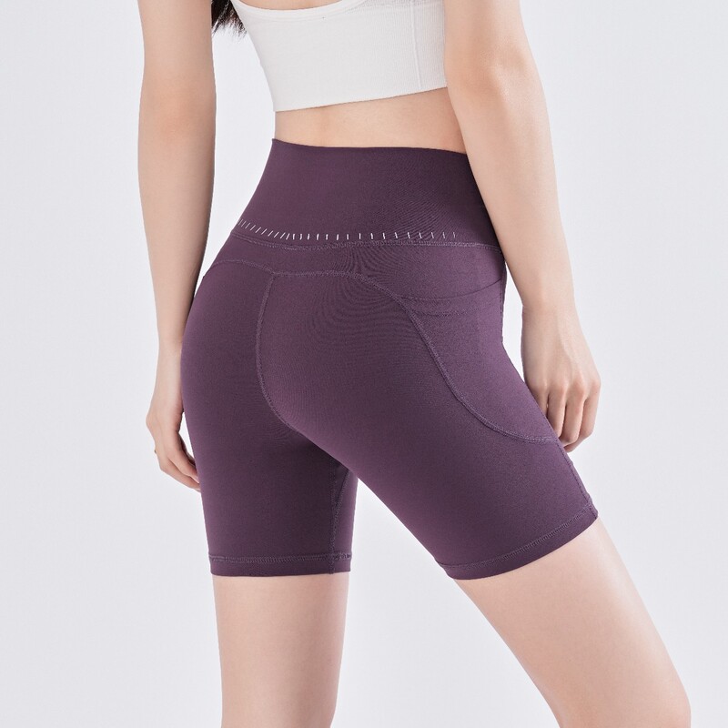 Peach Hip-lifting Sports Shorts Women's High Waist Tight Quick-drying Yoga Pants Base Running Fitness Riding Pants Printed Short
