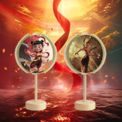 哪吒回転棒子供用回転ツリーロリポップ浪浪山スパイラルツリー魔童海を騒がせるクリエイティブな置物屋台