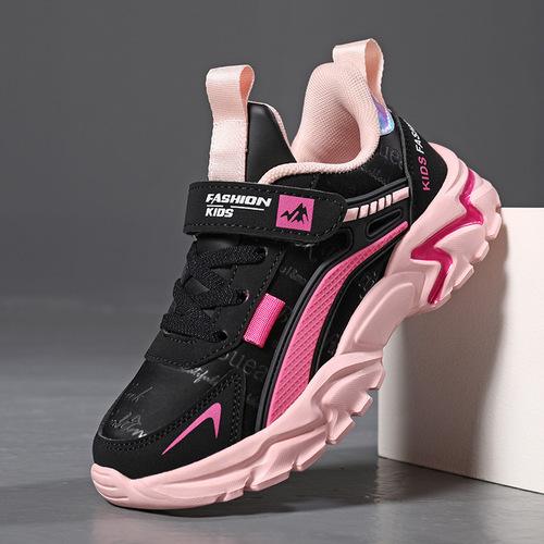 Children's Autumn Shoes, Unisex Sports Shoes, Waterproof, Non-slip, Breathable Mesh, Magic Tape, for Big Kids and Boys, Walking Shoes